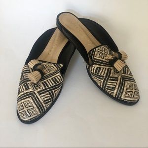 EUC Anthropologie Vicenza Raffia Slides Size 7